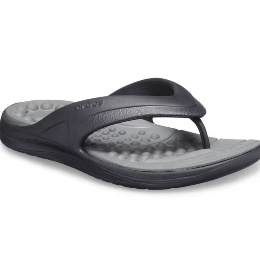 Crocs Reviva Black Unisex Slide Flip Flop Sandals Men's Size 11